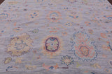 Grey Turkish Oushak Hand Knotted Wool Rug - 10' 3" X 13' 10" - Golden Nile