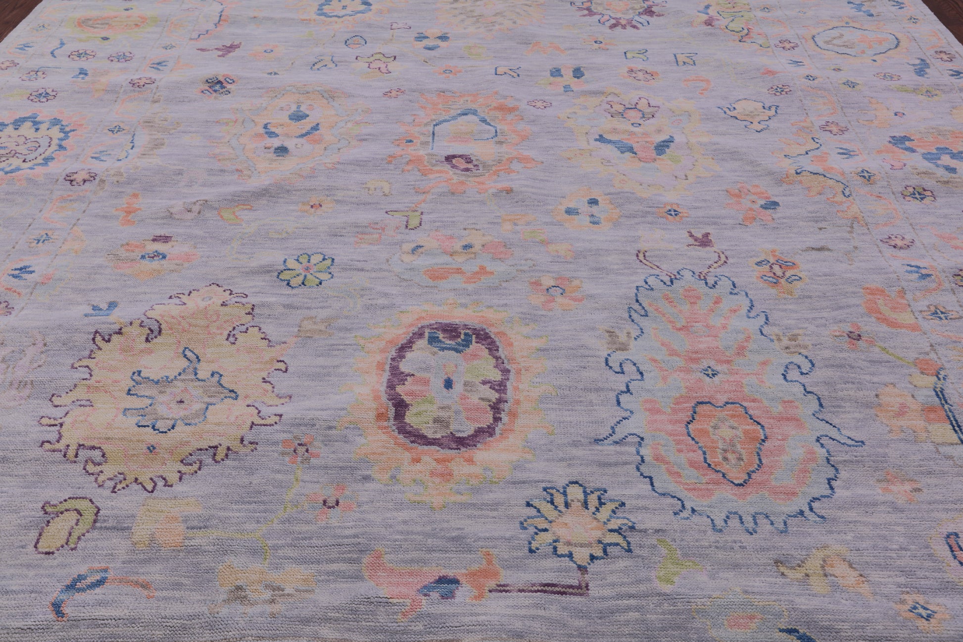 Grey Turkish Oushak Hand Knotted Wool Rug - 10' 3" X 13' 10" - Golden Nile