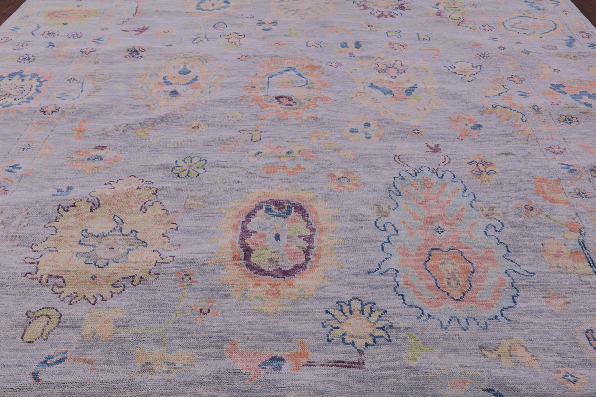 Grey Turkish Oushak Hand Knotted Wool Rug - 10' 3" X 13' 10" - Golden Nile