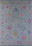 Blue Turkish Oushak Hand Knotted Wool Rug - 10' 1" X 14' 3" - Golden Nile