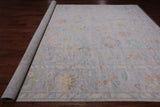 SUPER SALE Silver Turkish Oushak Hand Knotted Wool Rug - 10' 2" X 13' 9"