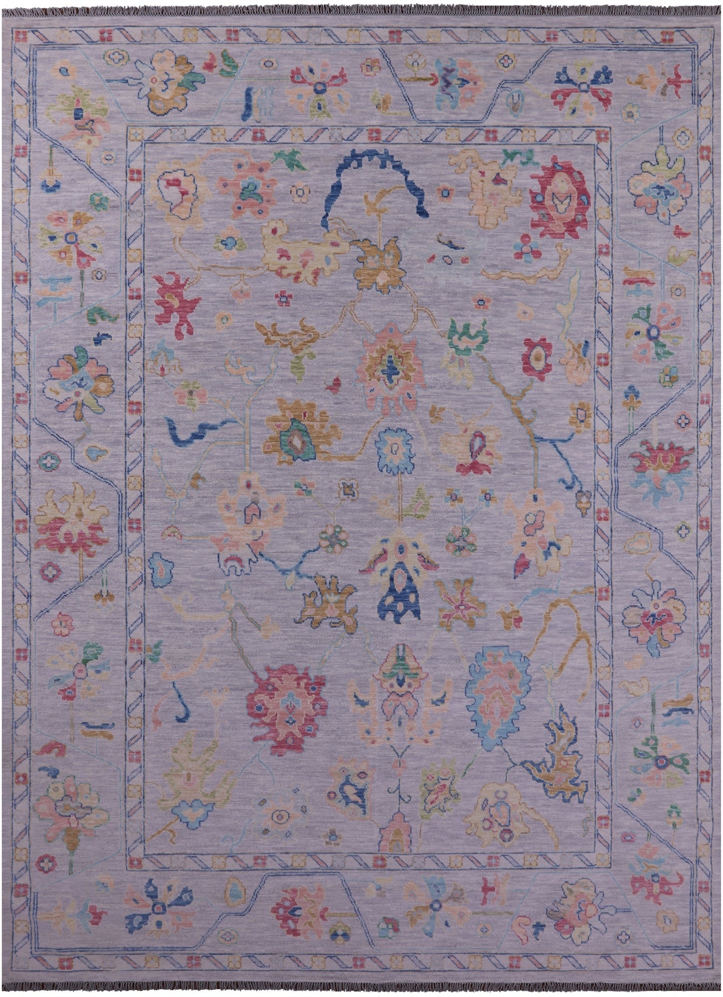 Turkish Oushak Hand Knotted Wool Rug - 10' 2" X 13' 11" - Golden Nile