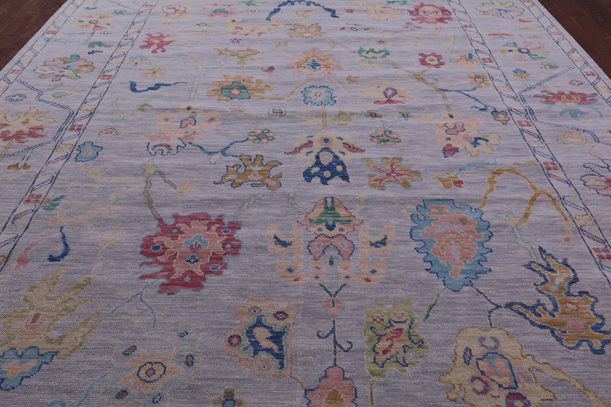 Turkish Oushak Hand Knotted Wool Rug - 10' 2" X 13' 11" - Golden Nile