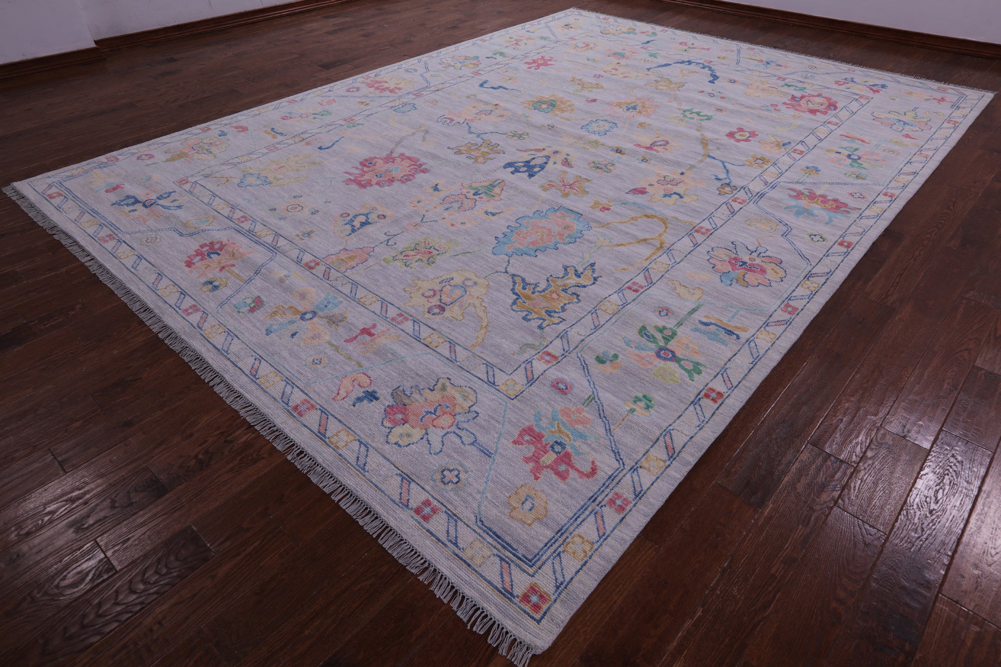 Turkish Oushak Hand Knotted Wool Rug - 10' 2" X 13' 11" - Golden Nile