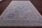 Grey Persian Fine Serapi Hand Knotted Wool Rug - 10' 2" X 13' 11" - Golden Nile