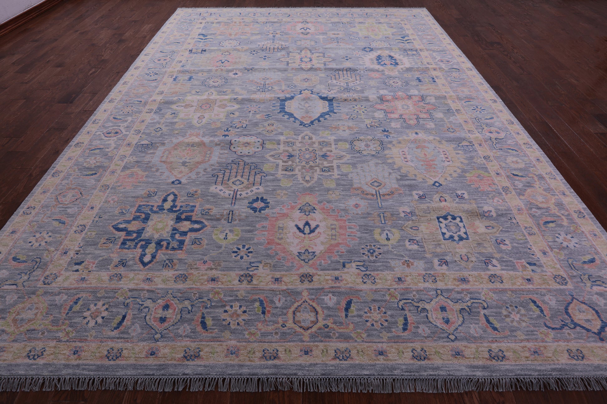 Grey Persian Fine Serapi Hand Knotted Wool Rug - 10' 2" X 13' 11" - Golden Nile