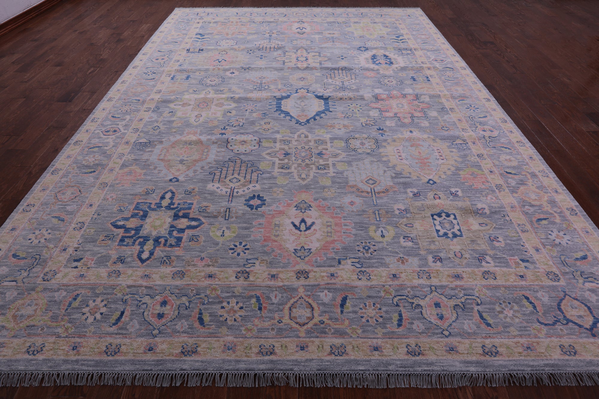 Grey Persian Fine Serapi Hand Knotted Wool Rug - 10' 2" X 13' 11" - Golden Nile