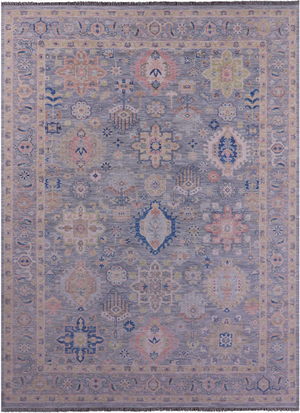 Grey Persian Fine Serapi Hand Knotted Wool Rug - 10' 2" X 13' 11" - Golden Nile