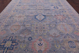 Grey Persian Fine Serapi Hand Knotted Wool Rug - 10' 2" X 13' 11" - Golden Nile