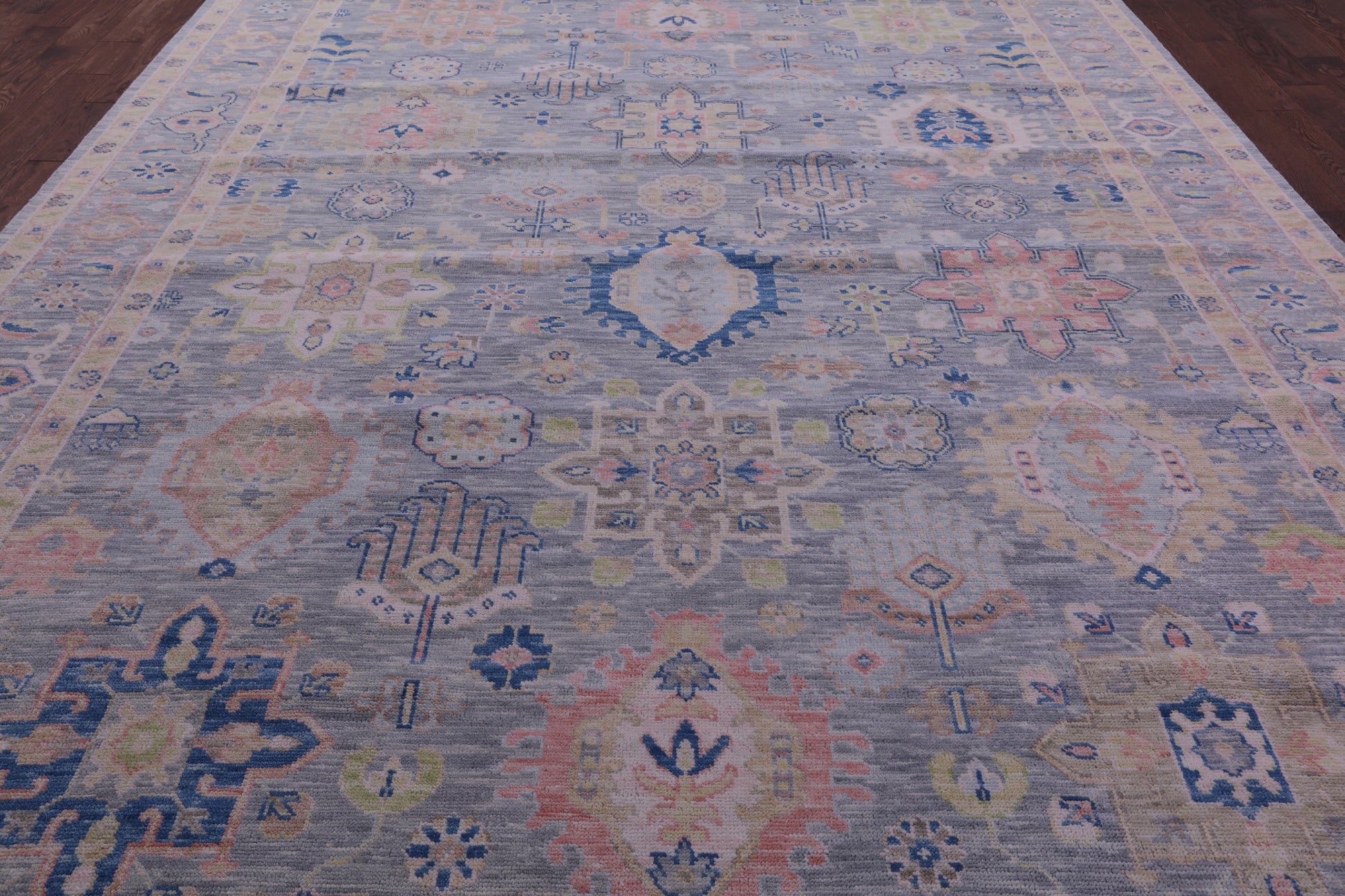 Grey Persian Fine Serapi Hand Knotted Wool Rug - 10' 2" X 13' 11" - Golden Nile