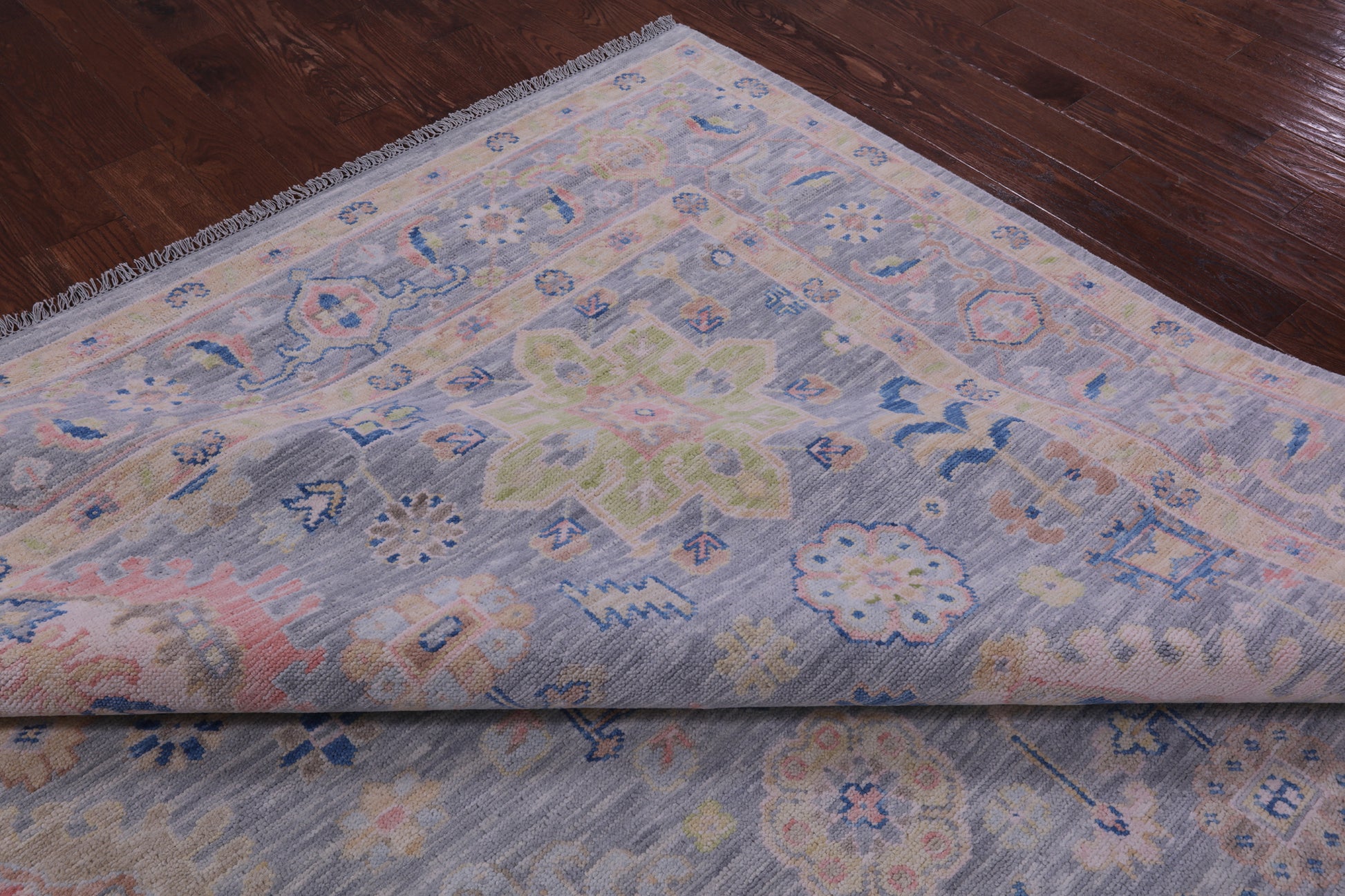 Grey Persian Fine Serapi Hand Knotted Wool Rug - 10' 2" X 13' 11" - Golden Nile