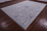 Grey Turkish Oushak Handmade Wool Rug - 10' 1" X 13' 11" - Golden Nile