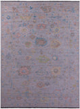 Silver Turkish Oushak Handmade Wool Rug - 10' 1" X 13' 10" - Golden Nile
