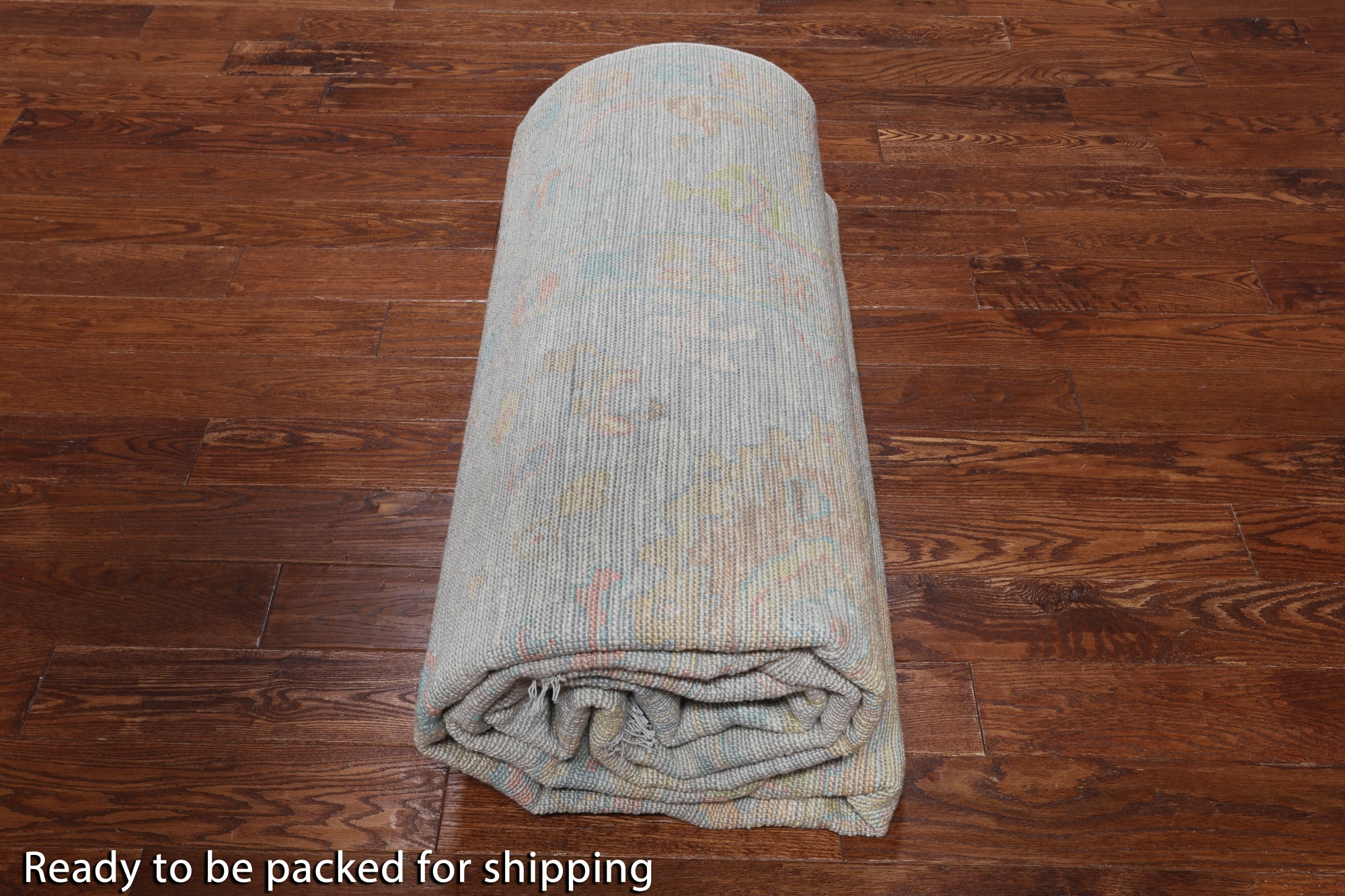 SUPER SALE Silver Turkish Oushak Handmade Wool Rug - 10' 1" X 13' 10"