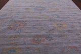 Silver Turkish Oushak Handmade Wool Rug - 10' 1" X 13' 10" - Golden Nile