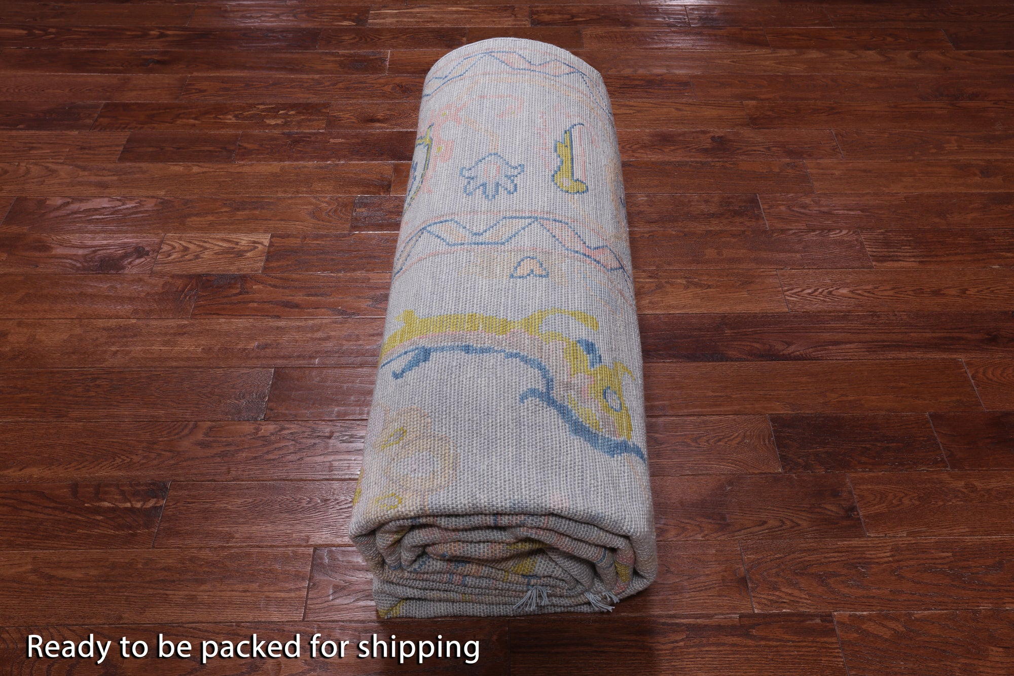 SUPER SALE Silver Turkish Oushak Hand Knotted Wool Rug - 10' 3" X 13' 8"