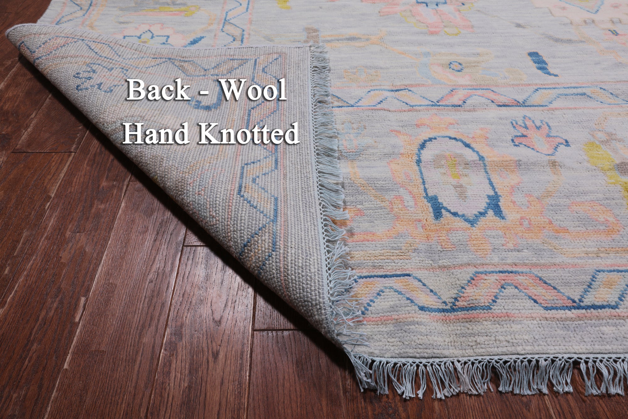SUPER SALE Silver Turkish Oushak Hand Knotted Wool Rug - 10' 3" X 13' 8"