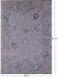 Silver Turkish Oushak Hand Knotted Wool Rug - 10' 0" X 13' 11" - Golden Nile