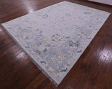 Silver Turkish Oushak Hand Knotted Wool Rug - 10' 0" X 13' 11" - Golden Nile