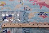 Blue Turkish Oushak Hand Knotted Wool Rug - 10' 1" X 13' 11" - Golden Nile
