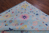 Blue Turkish Oushak Hand Knotted Wool Rug - 10' 1" X 13' 11" - Golden Nile