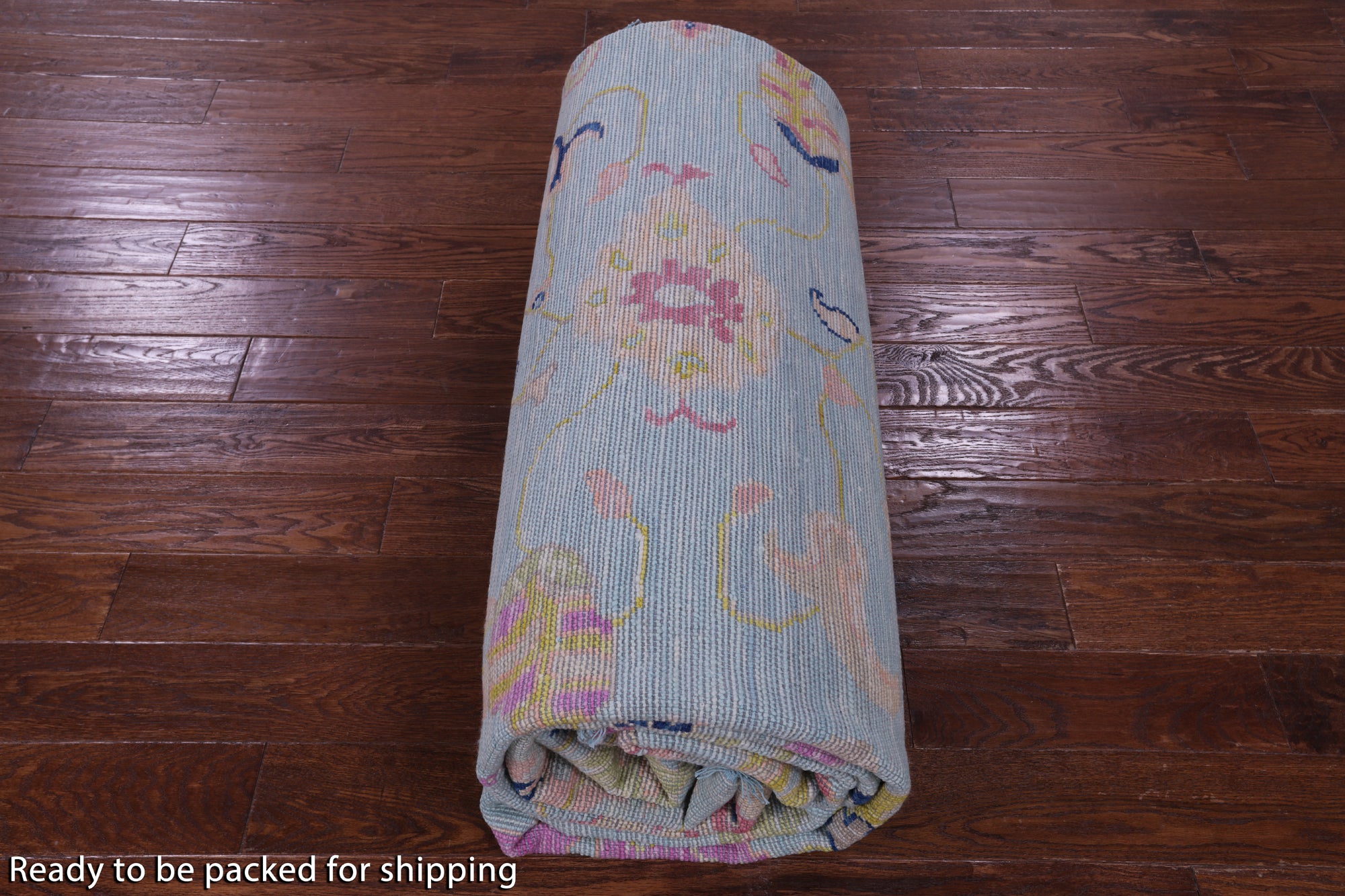 Blue Turkish Oushak Hand Knotted Wool Rug - 10' 1" X 13' 11" - Golden Nile