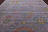 Grey Turkish Oushak Hand Knotted Wool Rug - 10' 3" X 13' 11" - Golden Nile