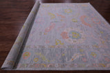 Grey Turkish Oushak Hand Knotted Wool Rug - 10' 3" X 13' 11" - Golden Nile