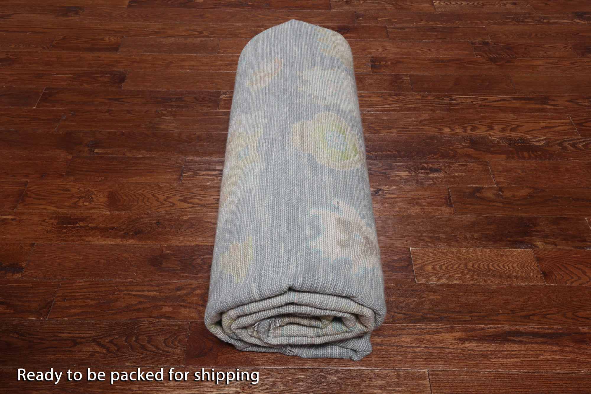 SUPER SALE Silver Turkish Oushak Hand Knotted Wool Rug - 10' 3" X 13' 11"