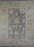 SUPER SALE Silver Turkish Oushak Hand Knotted Wool Rug - 10' 3" X 13' 11"