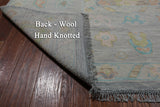 SUPER SALE Silver Turkish Oushak Hand Knotted Wool Rug - 10' 3" X 13' 11"