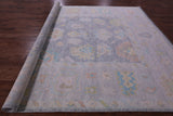 Silver Turkish Oushak Hand Knotted Wool Rug - 10' 3" X 13' 11" - Golden Nile