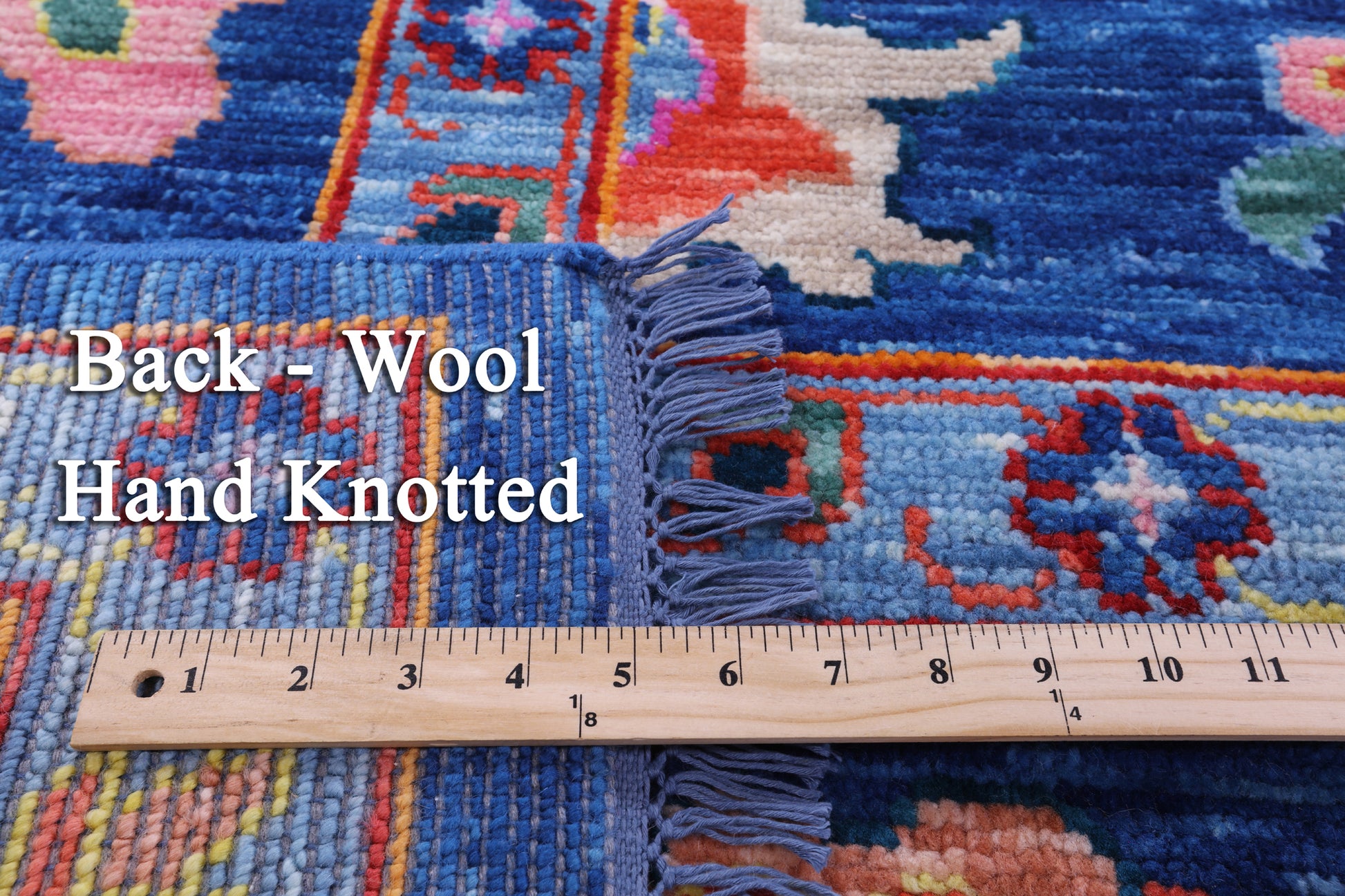 Blue Turkish Oushak Hand Knotted Wool Rug - 10' 2" X 13' 9" - Golden Nile