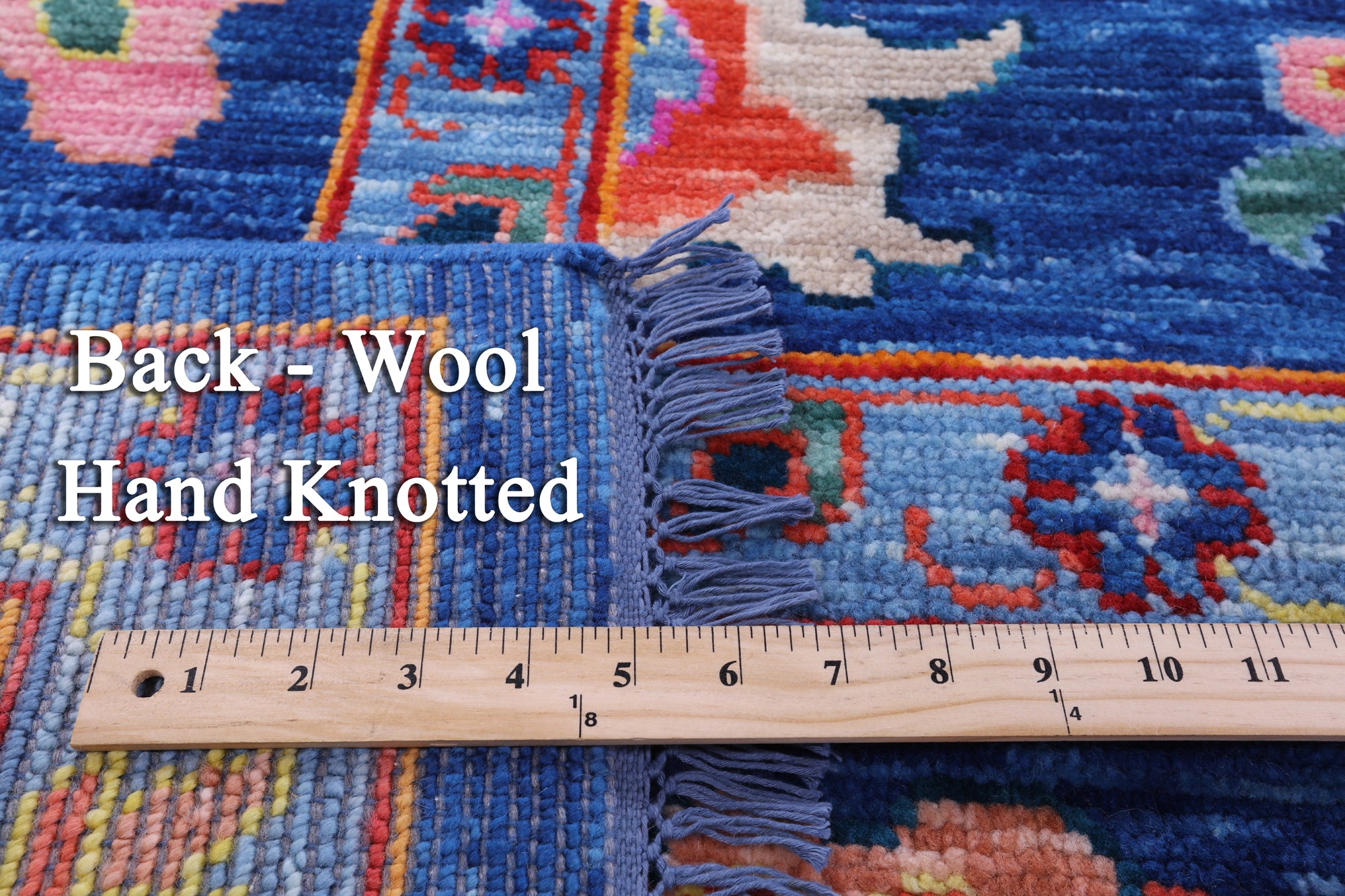 Blue Turkish Oushak Hand Knotted Wool Rug - 10' 2" X 13' 9" - Golden Nile