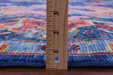 Blue Turkish Oushak Hand Knotted Wool Rug - 10' 2" X 13' 9" - Golden Nile