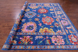 Blue Turkish Oushak Hand Knotted Wool Rug - 10' 2" X 13' 9" - Golden Nile