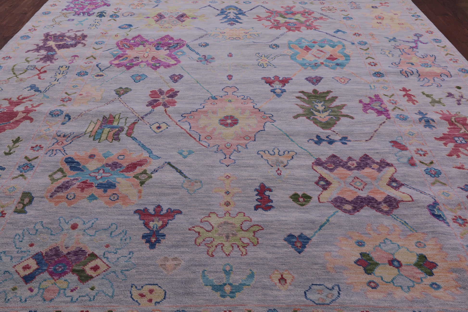 Grey Turkish Oushak Handmade Wool Rug - 10' 4" X 14' 0" - Golden Nile