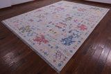 Grey Turkish Oushak Handmade Wool Rug - 10' 4" X 14' 0" - Golden Nile