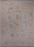 SUPER SALE Ivory Turkish Oushak Hand Knotted Wool Rug - 10' 1" X 13' 11"
