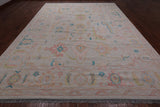 SUPER SALE Ivory Turkish Oushak Hand Knotted Wool Rug - 10' 1" X 13' 11"