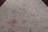 SUPER SALE Ivory Turkish Oushak Hand Knotted Wool Rug - 10' 1" X 13' 11"
