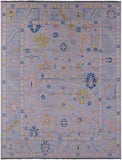 Silver Turkish Oushak Hand Knotted Wool Rug - 10' 3" X 13' 10" - Golden Nile