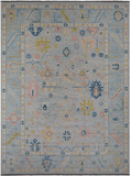 SUPER SALE Silver Turkish Oushak Hand Knotted Wool Rug - 10' 3" X 13' 10"