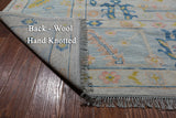 SUPER SALE Silver Turkish Oushak Hand Knotted Wool Rug - 10' 3" X 13' 10"