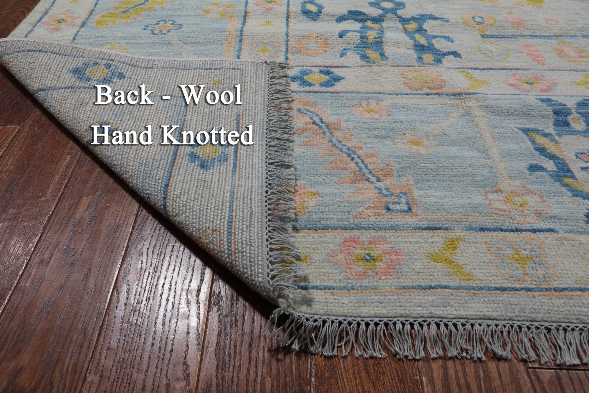 SUPER SALE Silver Turkish Oushak Hand Knotted Wool Rug - 10' 3" X 13' 10"