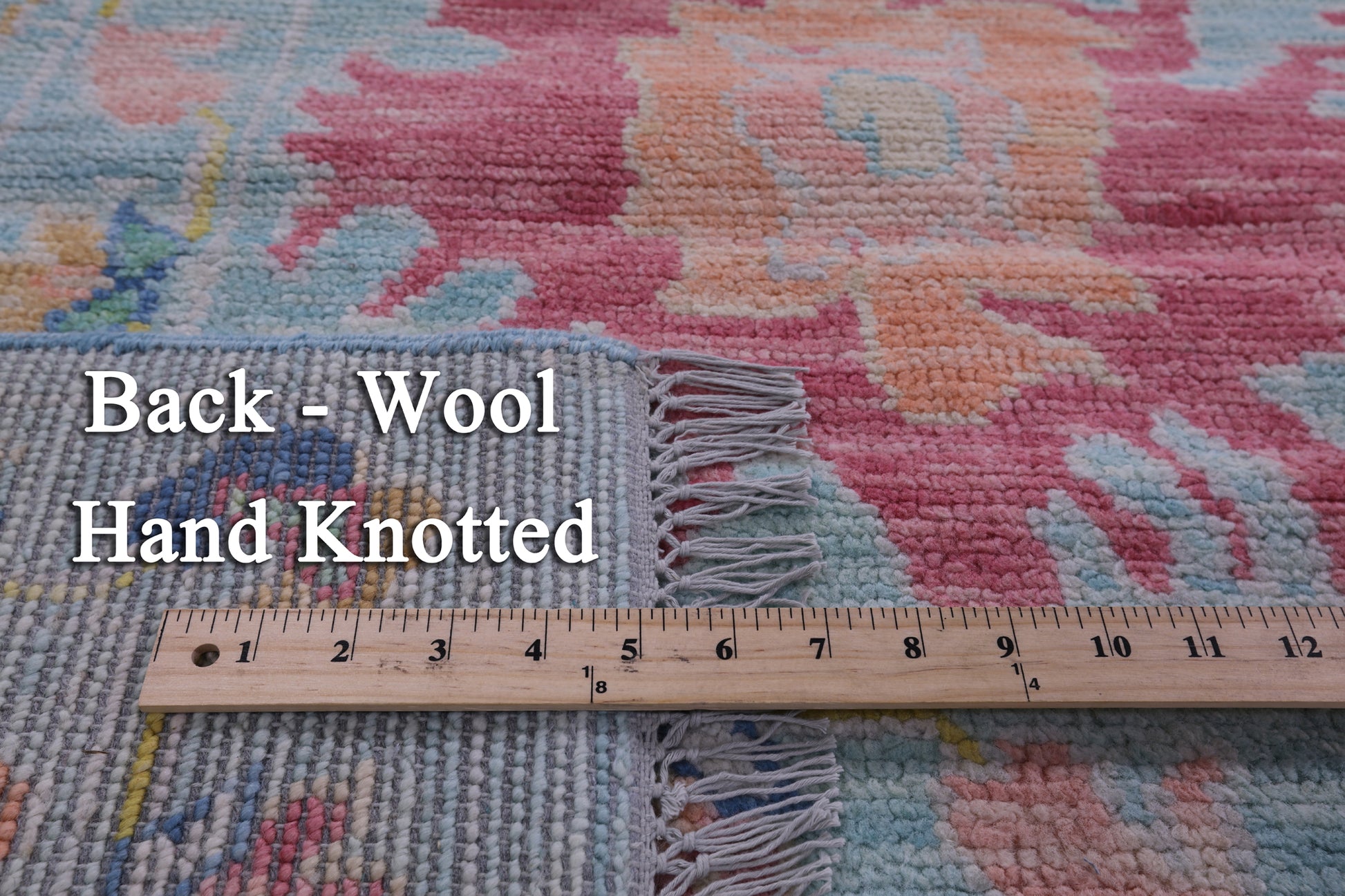 Blue Turkish Oushak Hand Knotted Wool Rug - 10' 1" X 13' 10" - Golden Nile