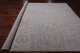 SUPER SALE Silver Turkish Oushak Hand Knotted Wool Rug - 10' 0" X 13' 11"