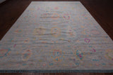 SUPER SALE Silver Turkish Oushak Hand Knotted Wool Rug - 10' 0" X 13' 11"