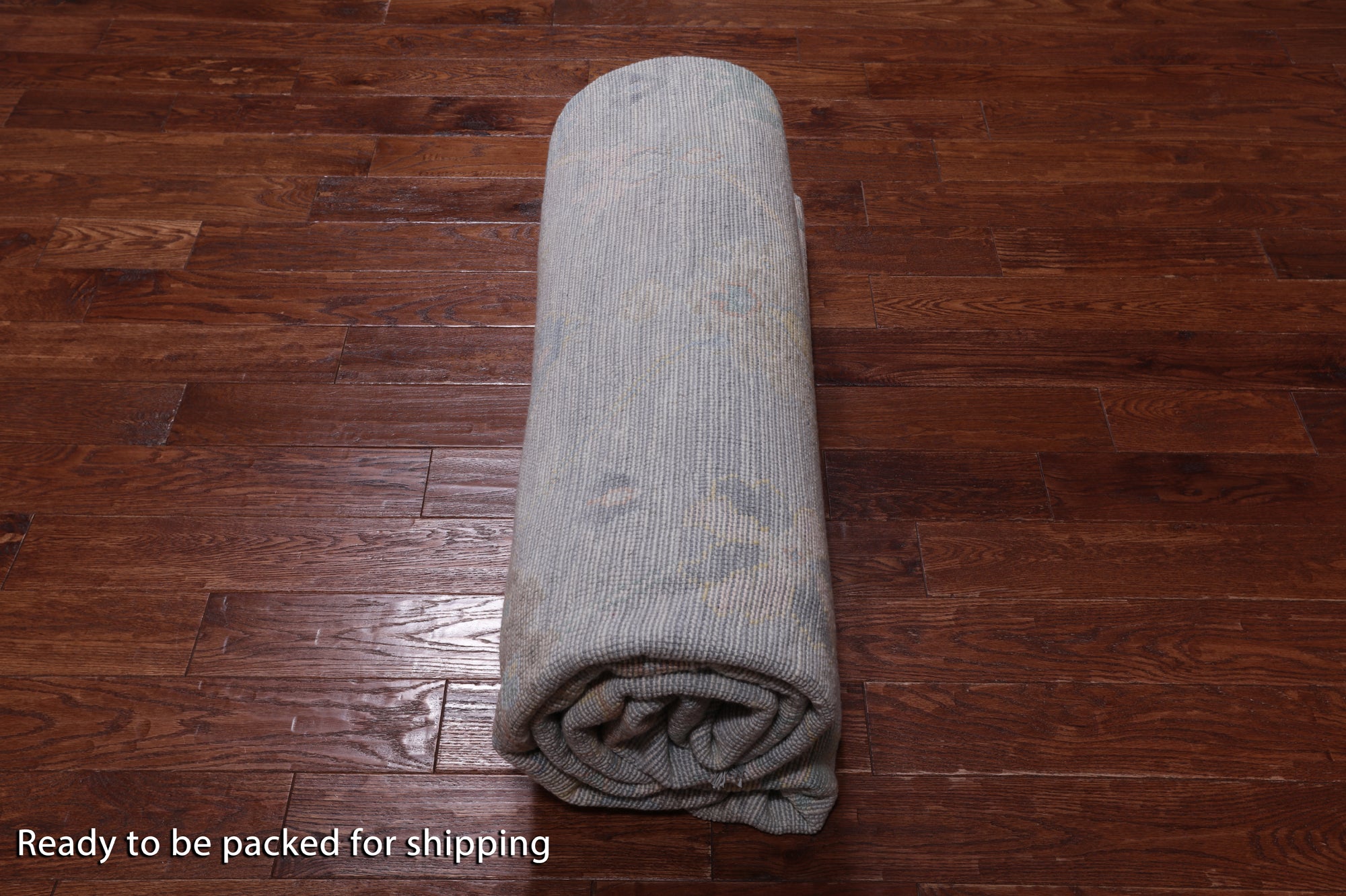 SUPER SALE Silver Square Turkish Oushak Hand Knotted Wool Rug - 10' 3" X 10' 3"