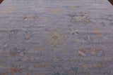 Silver Square Turkish Oushak Hand Knotted Wool Rug - 10' 3" X 10' 3" - Golden Nile